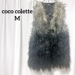 coco colette 【M】フェイクファーベスト ポケット付き 衣装 黒