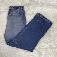 ZARA ザラ デニムパンツ ワイドシルエット Mサイズ ジーンズ シンチバック