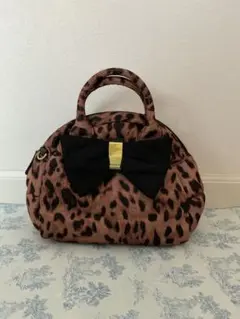 MINIMUM MINIMUM ヒョウ柄リボンバッグ