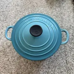 LE CREUSET ブルー系 両手鍋 20cm - メルカリ