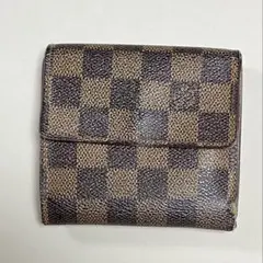 LOUIS VUITTON　ルイ・ヴィトン　ダミエ　三つ折り財布 ブラウン