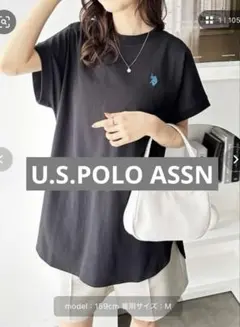 U.S. POLO ASSN. ブラック 半袖Tシャツ M