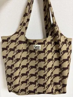 Y*様 Semon Apartment バッグ bag 千鳥柄 美品】Semon apartment KNIT BAG マザーズバッグ - メルカリ