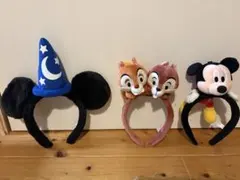 ディズニー カチューシャ 3点セット ミッキー チップ＆デール
