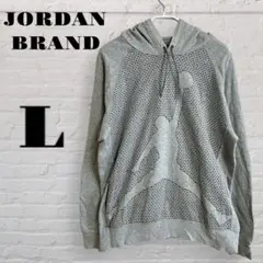 古着 JORDAN BRAND グレー フーディー Lサイズ ジャンプマンロゴ