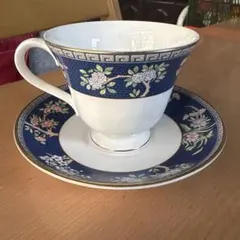 WEDGWOOD ウェッジウッド ブルーサイアム ティーカップ＆ソーサー 黒壺