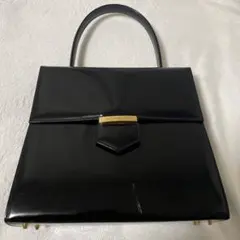 サンローラン vintage ハンドバッグ 金ロゴ