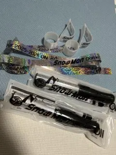 Snow Man Dome Tour ONペンライト 2本付　銀テ2本 音符2個