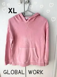GLOBAL WORK ⭐︎キッズパーカー⭐︎XL⭐︎130サイズ⭐︎薄ピンク
