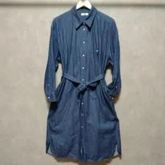 ユニクロ ロングデニムシャツワンピース Lサイズ