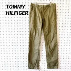 トミーヒルフィガー チノパン ストレートフィット 綿100％（8）カーキ