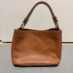 IL BISONTE ブラウンハンドバッグ