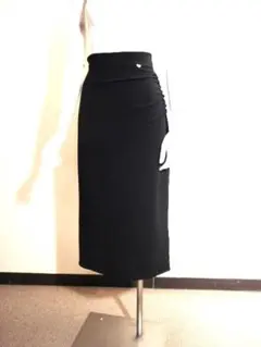 ◆リナシメント◆女度高めの腰シャーリング＆スリット！艶やかフェミニンスカート！M