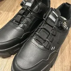 ダイヤル式シューレース ブラックスニーカー　メンズ　サイズ記載なし　靴裏29.5