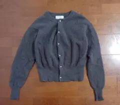 ロペピクニック　カーディガン　ニット　チャコールグレー　パールボタン　秋冬