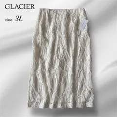 新品タグ付★GLACIER レースナロースカート アイボリー 3L 大きいサイズ