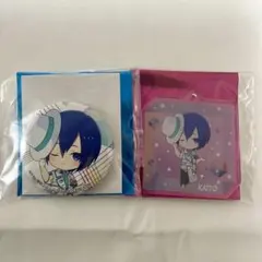 プロセカ　KAITO ミニキャラ 缶バッジ　アクリルキーホルダー
