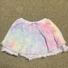 メゾピアノ 裾チュールレインボーファースカパン　120cm