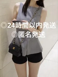 GRL グレイル ハイウエストショートパンツ[gm759] ブラック Sサイズ