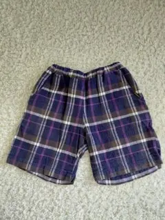 ブランシェス 半ズボン 紫系チェック