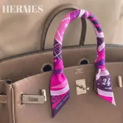 a412【未使用級】HERMES エルメス ツイリー モンスーンの庭 ブラウン茶 a412【未使用級】HERMES エルメス ツイリー モンスーンの庭 ブラウン茶