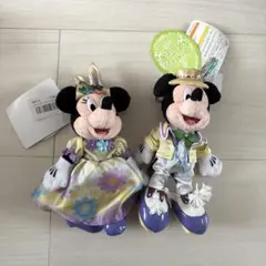 ミッキー & ミニー ぬいぐるみバッジセット（タグ付き）イースター2015