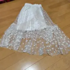 SNIDEL＊レーススカート ホワイト