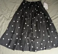 未使用品 UNITED ARROWS ドット柄スカート BLACK FREEE