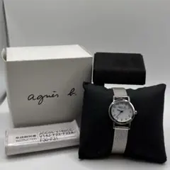 【稼働品】agnès b. ソーラー レディース メッシュベルト 箱付き