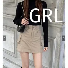 GRLインパン付きミリタリーミニスカート