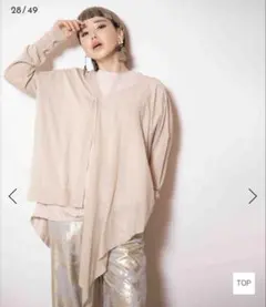 新品　オズモーシス　2ウェイアシンメトリーカーディガン