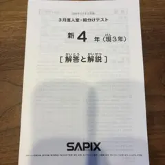 2026年最新】サピックス 4年生 組分けテストの人気アイテム - メルカリ