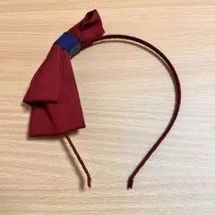 リボン付き赤カチューシャ