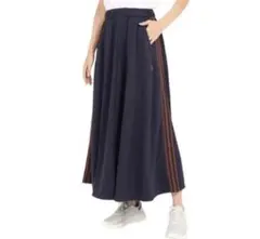 【新品未使用タグ付き】Adidasネイビー ストライプ ロングスカート XL