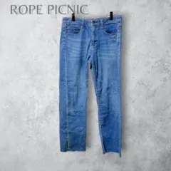 【ROPE PICNIC】　カットオフ　ストレッチ　ストレートデニム　40のサムネイル