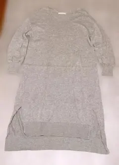【美品】chocol raffine グレーニットロングワンピース　M〜Lサイズ
