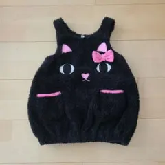 ハロウィン　ねこ　ボアフリース　ワンピース　95cm