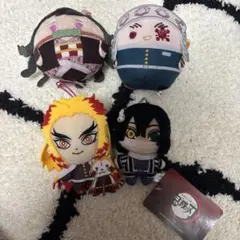 鬼滅の刃 ぬいぐるみ マスコット 4点セット