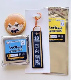 日向翔陽　F賞ふわふわ缶バッジ G賞フライトタグ(タイトーくじ)【ハイキュー】
