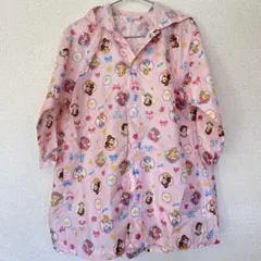 値下げ★プリンセス　総柄 レインコートかっぱ　雨具　女の子かわいいピンク通園通学
