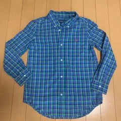 美品　ラルフローレンボタンダウンチェックシャツ 130
