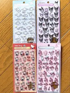 ★新品★ボンボンドロップシールセット（シナモロール・クロミ・キティ・マイメロ）
