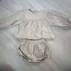 韓国子供服　チェック 上下セット