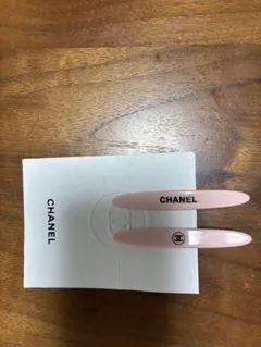 CHANEL ピンク ヘアクリップ 2個セット