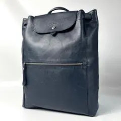 美品 LONGCHAMP ル・フローネ リュック レザー ネイビー A4可 - メルカリ