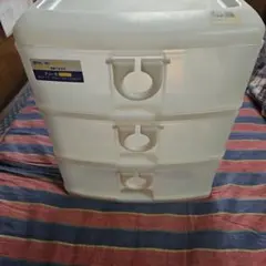 透明プラスチック 3段収納ボックス