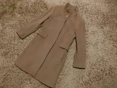 マックスマーラ　ヴァージンウール　スタンドカラー　コート　キャメル　３８