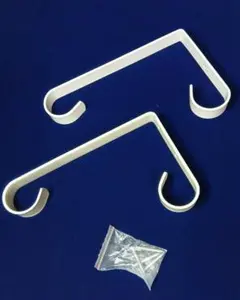 Ｌ字棚受けホワイト　2個／幅27.6×高11cm ／金属厚み2ミリのサムネイル