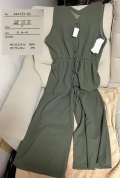 カーキ サロペット ３Ｌ