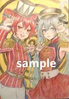 手描きイラスト　色鉛筆画　オーダー